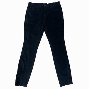 NYDJ size 10 black velvet ankle skinny pants size 10 CBK